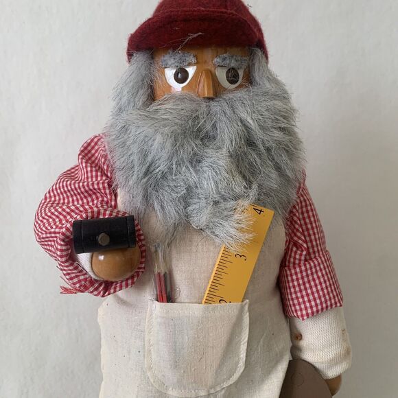 Grandeur Noel 2000 Collector's‎ Edition 17" Wooden Santa Nutcracker Toy Maker - Picture 3 of 16